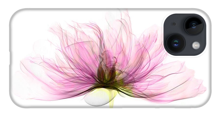 Xray iPhone 14 Case featuring the photograph X-ray Of Peony Flower by Ted Kinsman