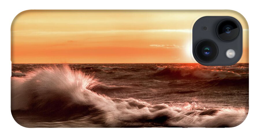 Lake iPhone 14 Case featuring the photograph Lake Erie Waves #31 by Dave Niedbala