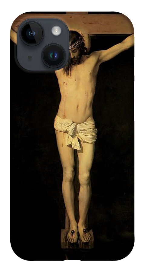 Diego Velazquez iPhone 14 Case featuring the painting Christ on the Cross #4 by Diego Velazquez