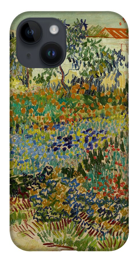 Vincent Van Gogh iPhone 14 Case featuring the painting Garden At Arles #2 by Vincent Van Gogh