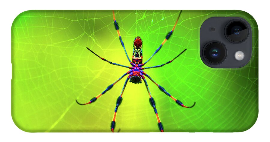 Banana Spider iPhone Case featuring the digital art 42- Come Closer by Joseph Keane
