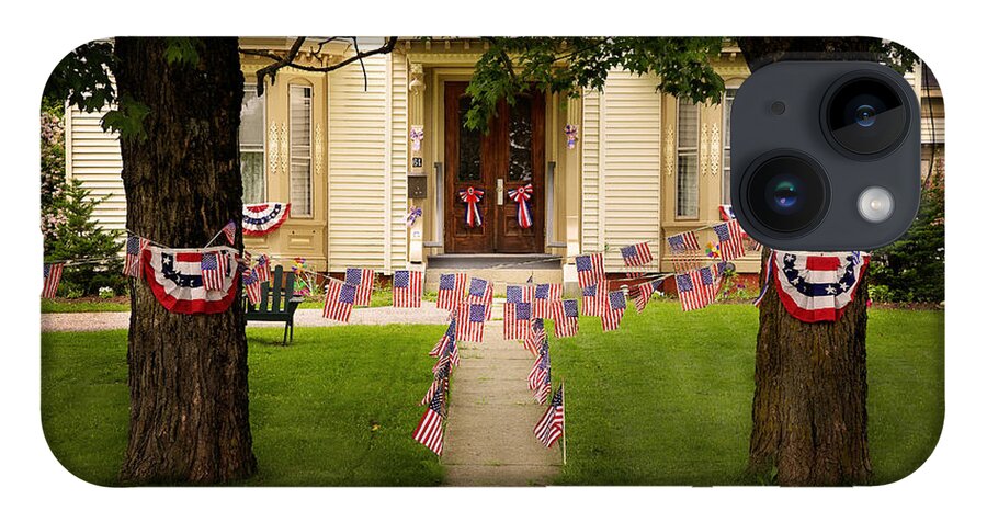 Flags iPhone 14 Case featuring the photograph 4th of July Home by Craig J Satterlee