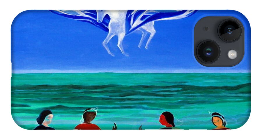 Sea iPhone Case featuring the painting Sons of the Sun by Enrico Garff
