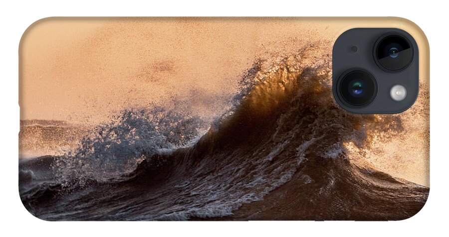 Lake iPhone 14 Case featuring the photograph Lake Erie Waves #58 by Dave Niedbala