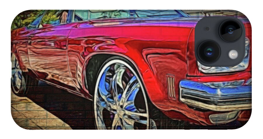 Cars iPhone 14 Case featuring the digital art A Futuristic Classic by DB Hayes