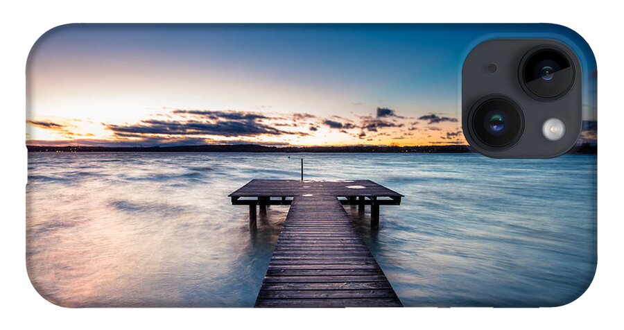 Ammersee iPhone Case featuring the photograph A Stormy Day Ends by Hannes Cmarits
