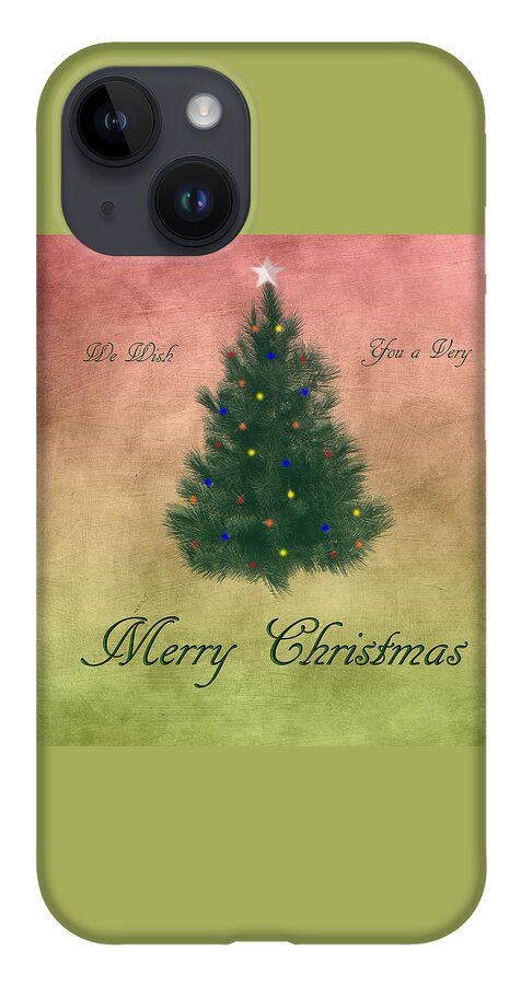 Christmas iPhone 14 Case featuring the digital art A Very Merry Christmas by Judy Hall-Folde