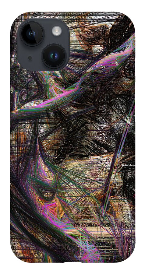 Rafael Salazar iPhone Case featuring the digital art Abstract Sketch 1334 by Rafael Salazar