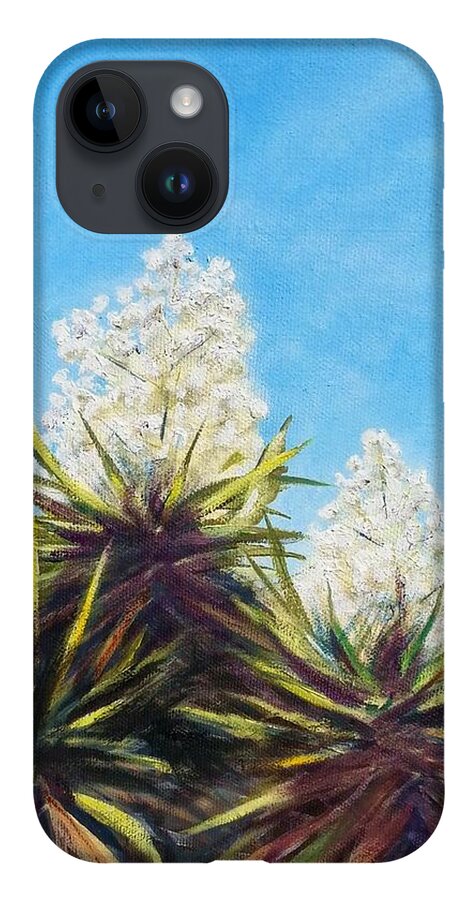 Seascapes iPhone 14 Case featuring the painting Agave Bloom by Jeffrey Campbell