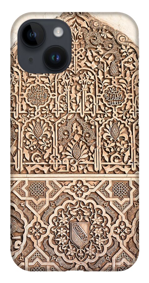 Alhambra iPhone 14 Case featuring the photograph Alhambra wall panel detail by Jane Rix