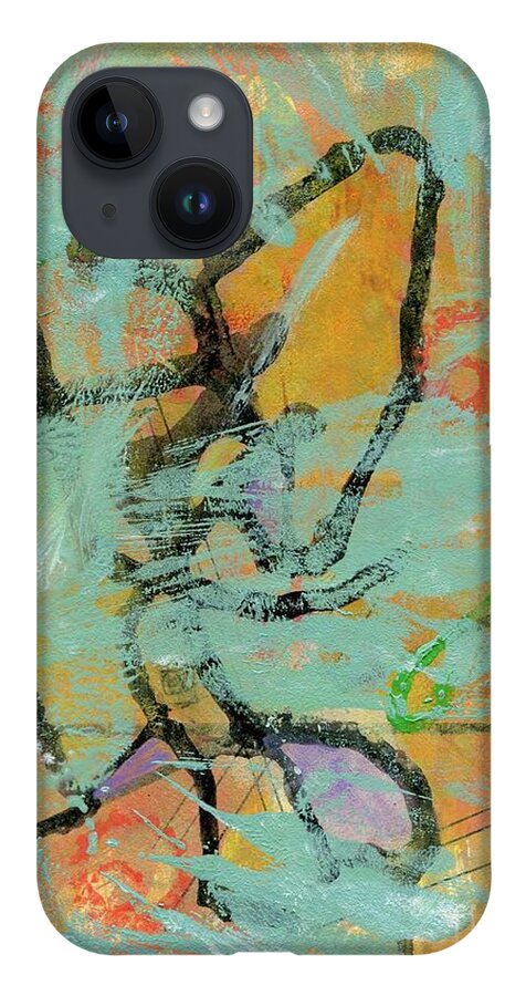 Abstract iPhone 14 Case featuring the painting All Instead Of Some No. 1 by Hew Wilson