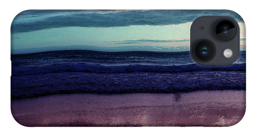 Abstract iPhone 14 Case featuring the digital art Always a Horizon by Bonnie Bruno