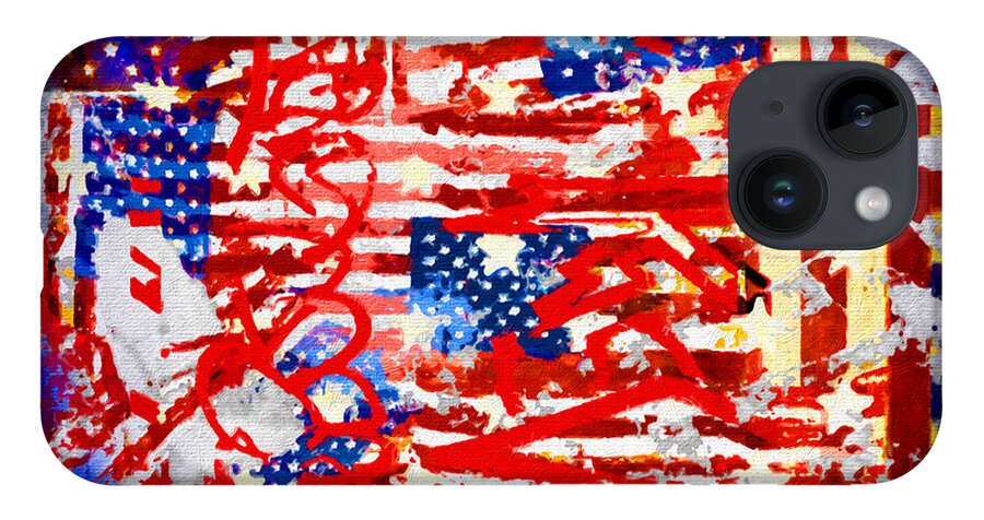 American Graffiti iPhone Case featuring the painting American Graffiti Presidential Election 1 by Tony Rubino
