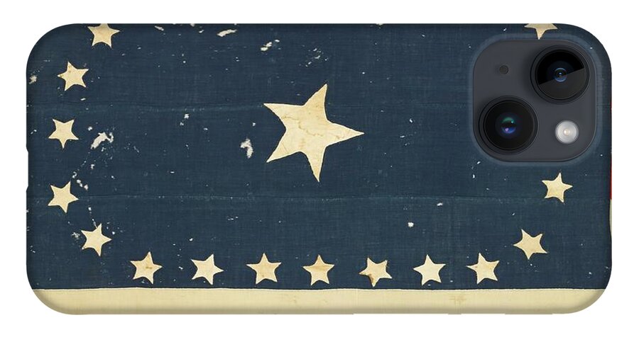 25-star American National Flag Commemorating Arkansas Statehood On June 15 iPhone 14 Case featuring the painting American National Flag Commemorating Arkansas by MotionAge Designs