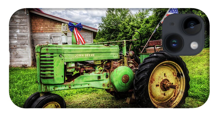 American iPhone 14 Case featuring the photograph American Tractor by Debra and Dave Vanderlaan