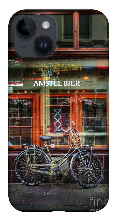 Bicycle iPhone 14 Case featuring the photograph Amstel Bier Bicycle by Craig J Satterlee