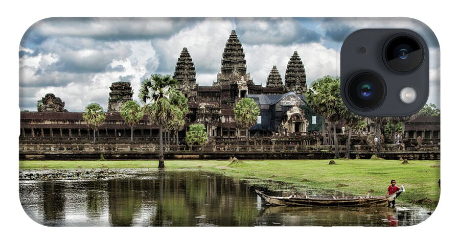 Angkor Wat iPhone Case featuring the photograph Angkor Wat Pano View by Chuck Kuhn