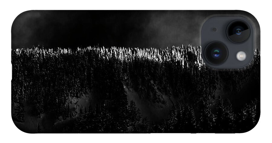 Sun iPhone 14 Case featuring the photograph Annette Lake Ridgeline Black and White by Pelo Blanco Photo