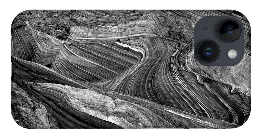 The Wave iPhone 14 Case featuring the photograph Another World B/W by Jonathan Davison