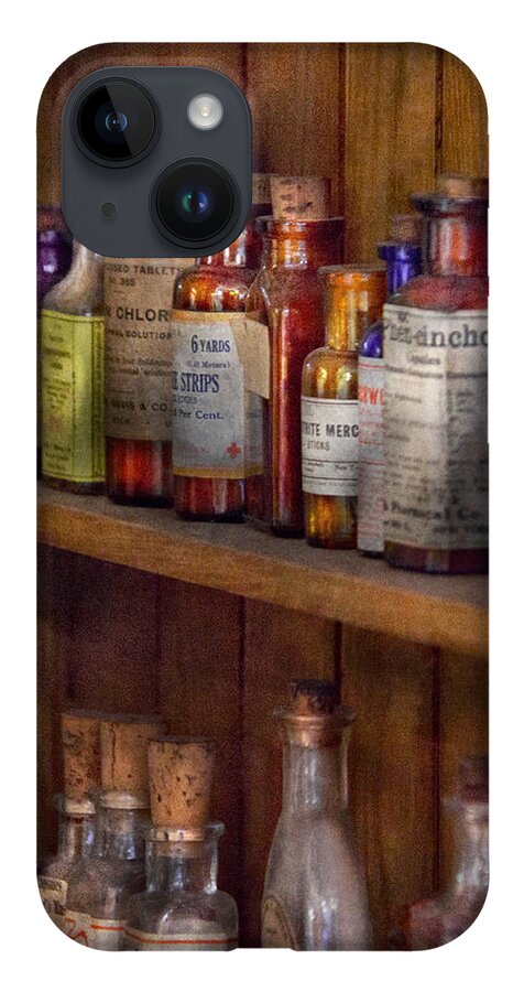 Suburbanscenes iPhone 14 Case featuring the photograph Apothecary - Inside the Medicine Cabinet by Mike Savad
