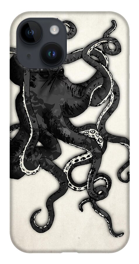 Sea iPhone 14 Case featuring the digital art Octopus by Nicklas Gustafsson