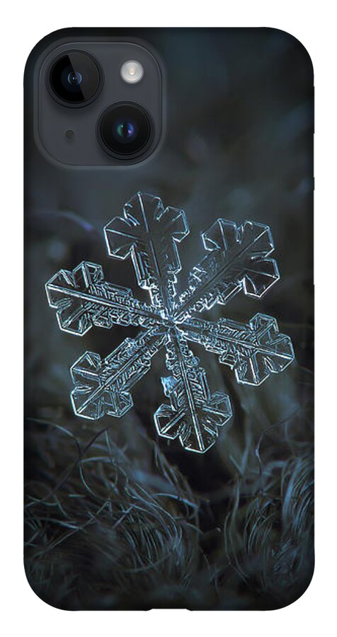 Snowflake iPhone 14 Case featuring the photograph Snowflake photo - Vega by Alexey Kljatov