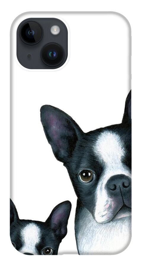 Dog iPhone 14 Case featuring the painting Dog 128 by Lucie Dumas