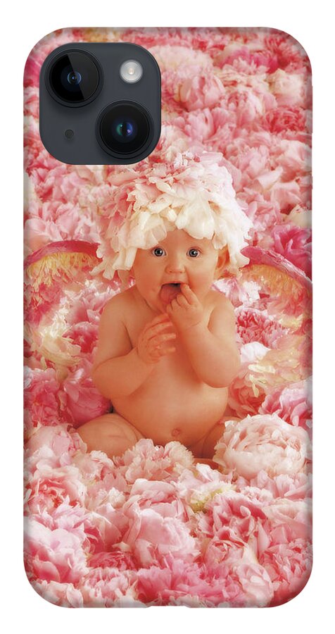 Angel iPhone 14 Case featuring the photograph Peony Angel by Anne Geddes
