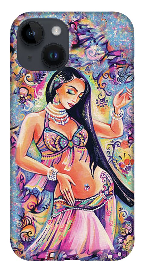 Belly Dancer iPhone 14 Case featuring the painting Dancing in the Mystery of Shahrazad by Eva Campbell