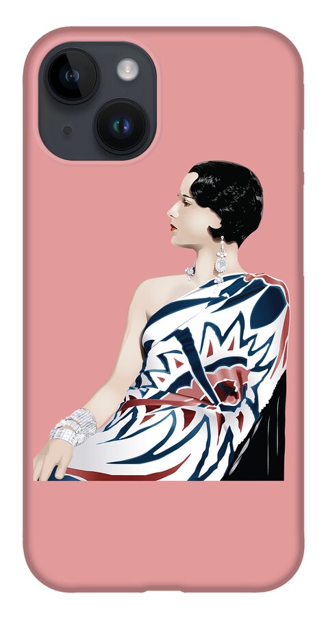 Louise Brooks Official iPhone 14 Case featuring the digital art Louise Brooks in Hollywood by Louise Brooks