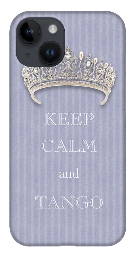 Keep Calm And Tango iPhone Case featuring the photograph Keep Calm and Tango Diamond Tiara Lavender Flannel by Kathy Anselmo