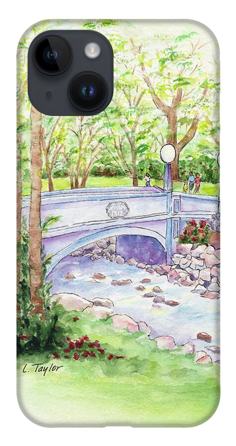 Park iPhone 14 Case featuring the painting Creekside by Lori Taylor