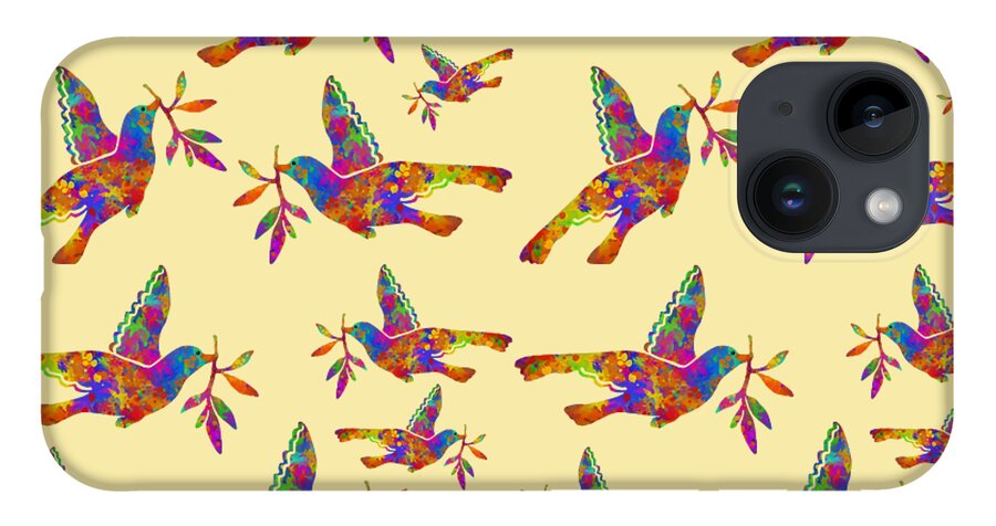 Dove iPhone Case featuring the mixed media Dove With Olive Branch by Christina Rollo