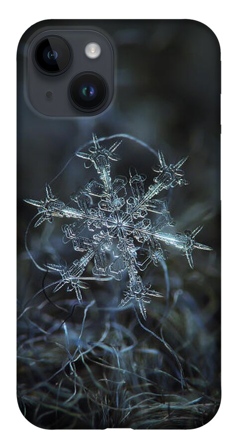 Snowflake iPhone 14 Case featuring the photograph Snowflake photo - Starlight by Alexey Kljatov