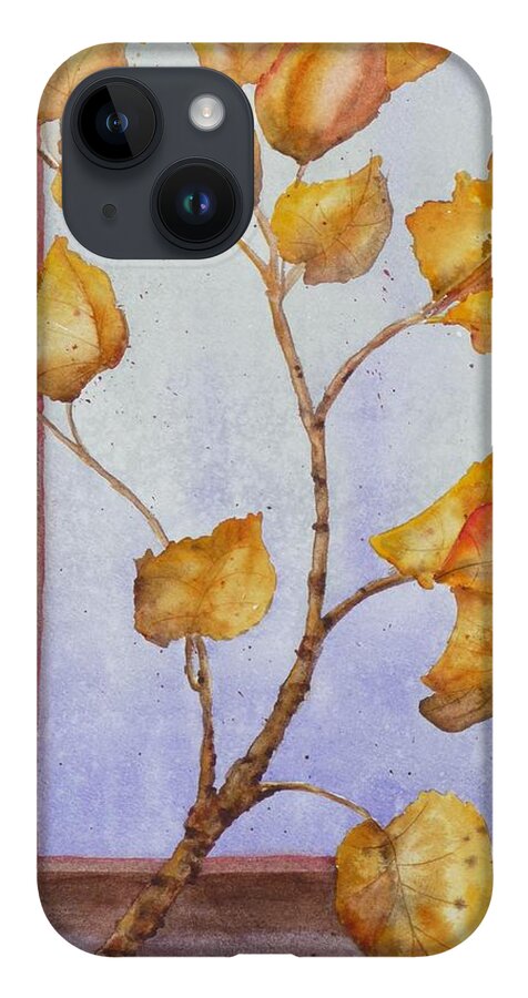 Leaves iPhone Case featuring the painting Aspen by Ruth Kamenev