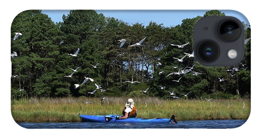 De iPhone 14 Case featuring the photograph Assawoman Wildlife Area #04726 by Raymond Magnani