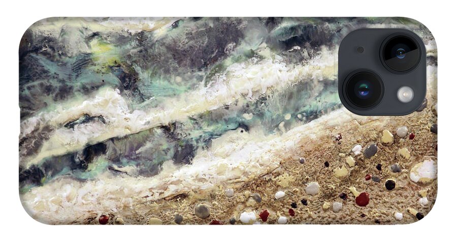 Water iPhone 14 Case featuring the painting At Water's Edge by Laurie Tietjen