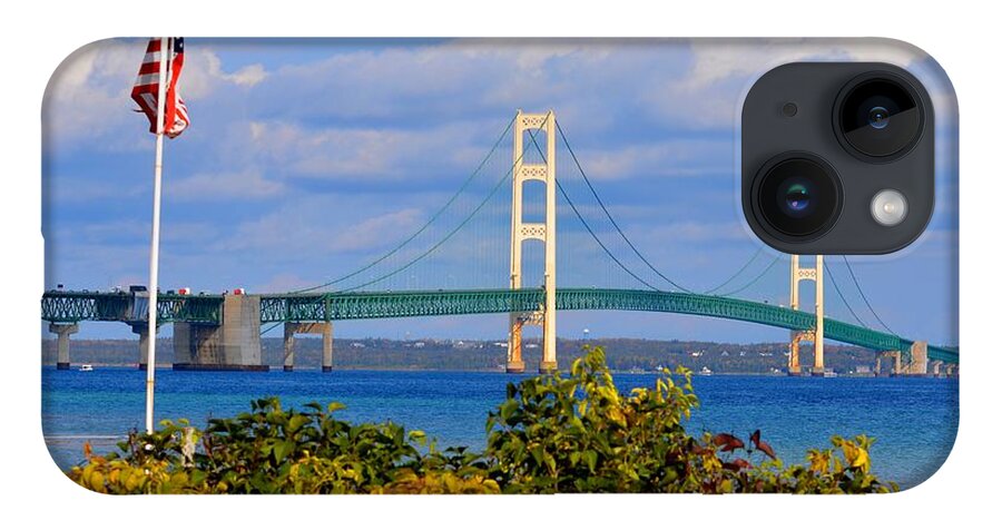 Mackinac Bridge iPhone Case featuring the photograph Autumn Bridge by Keith Stokes
