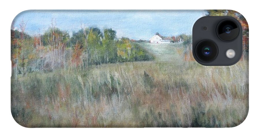 Painting iPhone 14 Case featuring the painting Autumn in Pennsylvania by Paula Pagliughi