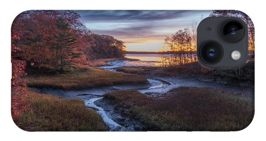 Maine Lobster Boats iPhone 14 Case featuring the photograph Autumn Inlet by Tom Singleton