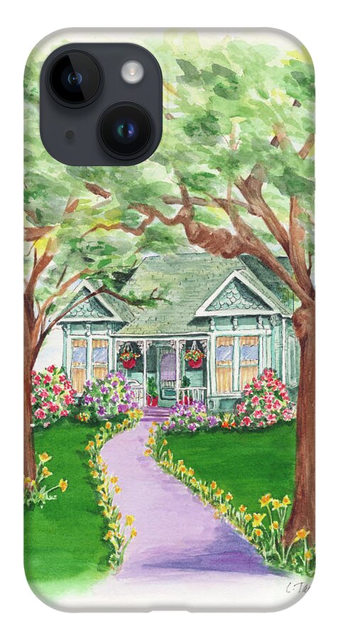 Ashland iPhone 14 Case featuring the painting B Street by Lori Taylor