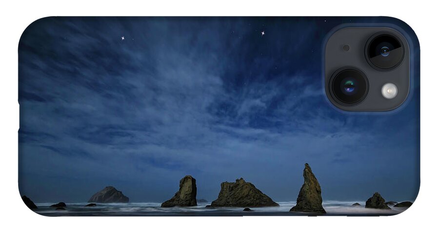 Bandon iPhone 14 Case featuring the photograph Bandon By Moonlight by Greg Waddell