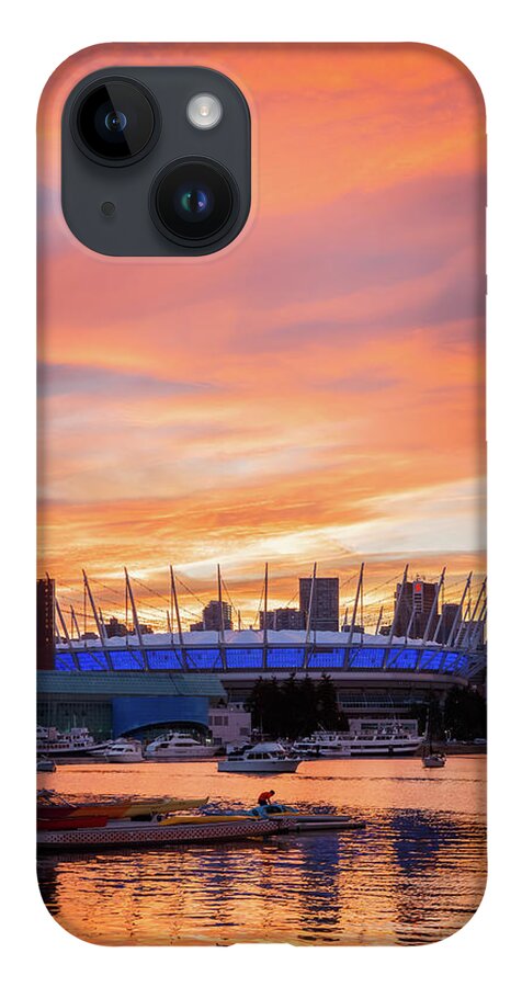 Canada iPhone Case featuring the photograph BC Place Stadium at Sunset. Vancouver, BC by Rick Deacon