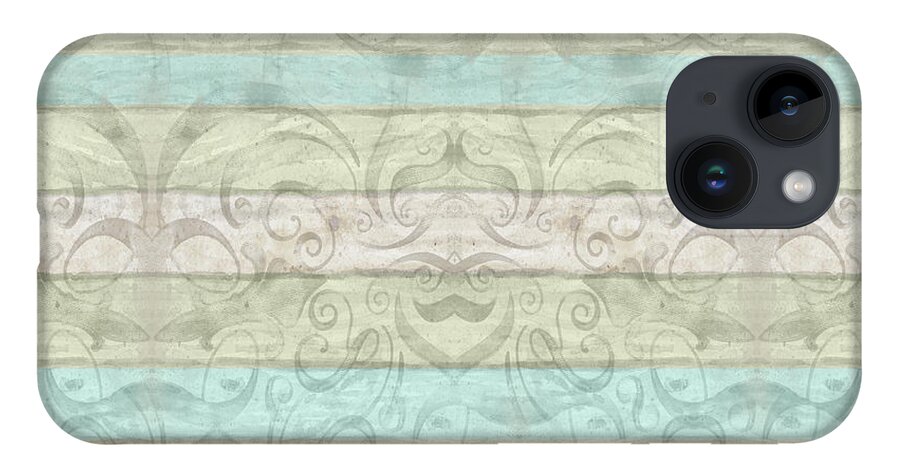 Watercolor iPhone 14 Case featuring the painting Beach Driftwood Wood Swirl Striped Pattern by Audrey Jeanne Roberts