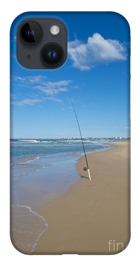 Beach Fishing Rod iPhone 14 Case by Istvan Fekete - Pixels
