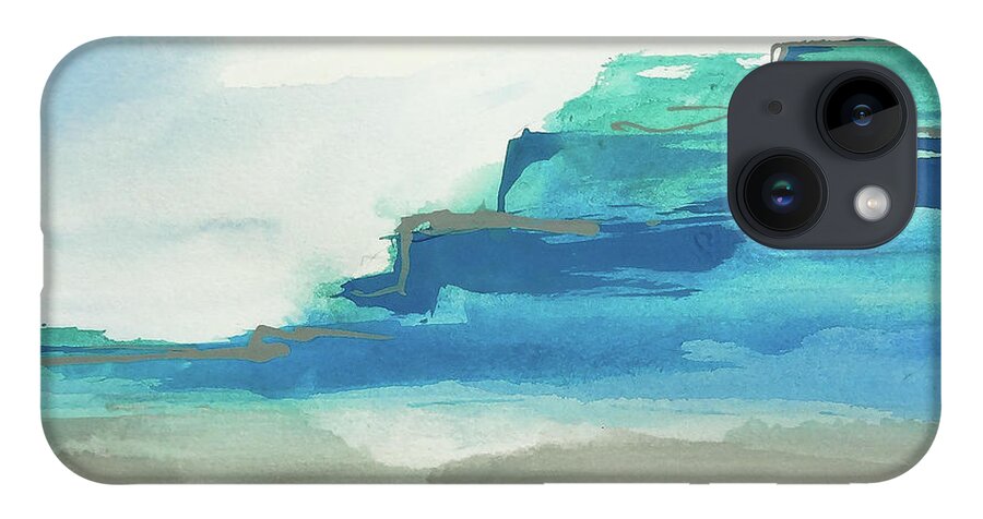 Original Watercolors iPhone 14 Case featuring the painting Beach II by Chris Paschke