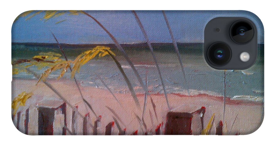 Beach iPhone 14 Case featuring the painting Beach by Sheila Romard