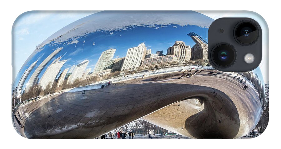 Usa iPhone 14 Case featuring the photograph Bean reflections by Framing Places