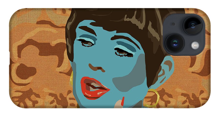 Beverly iPhone 14 Case featuring the digital art Beautiful Lips - Abigail's Party - Alison Steadman by Big Fat Arts