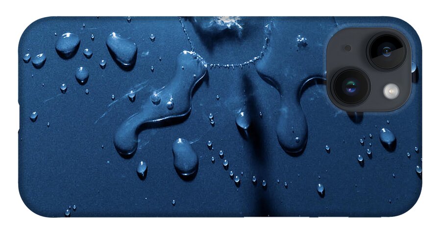 Splash iPhone 14 Case featuring the photograph Beautiful water splashes viewed from above by Simon Bratt